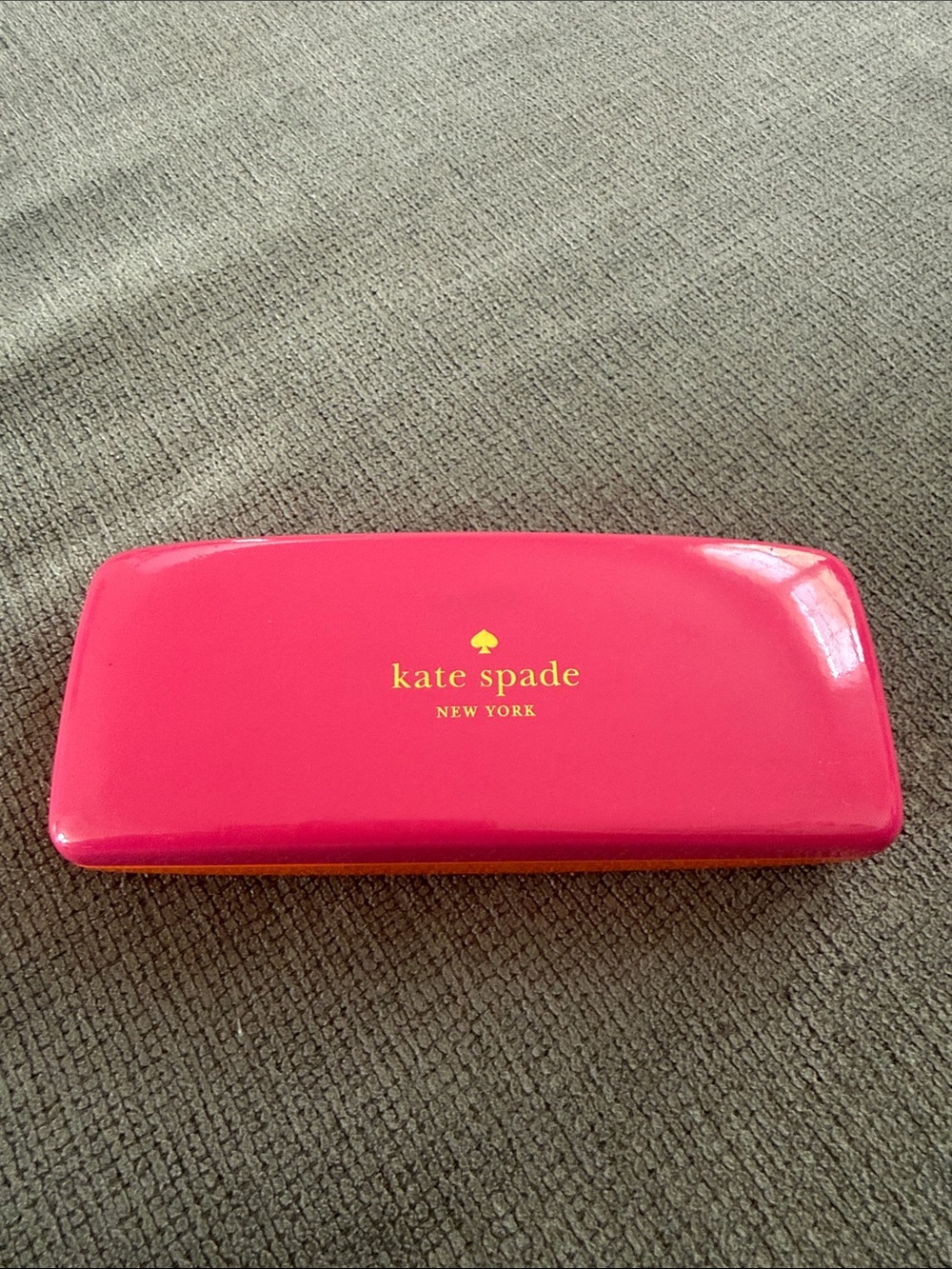 kate spade Hot Pink Glossy Eyeglass Case with Gold Logo